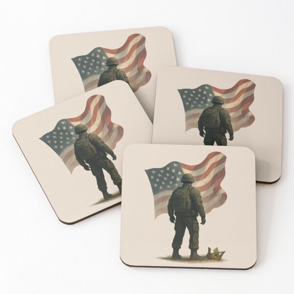 Item preview, Flag in the Sky, Crown in the Dust - Veterans No Kings Soldier designed and sold by I AM BRO.