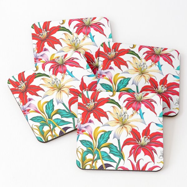 Item preview, Abstract Tropical Lily Flowers Pattern designed and sold by LanaGustavsson.
