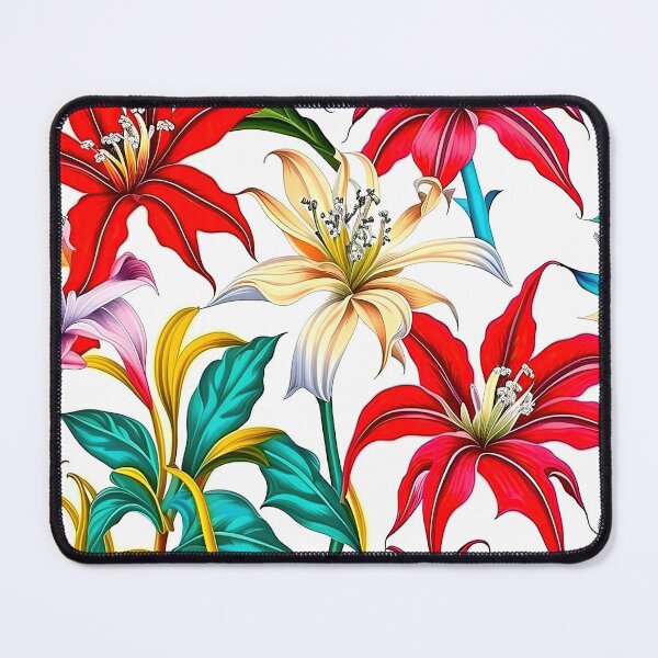 Item preview, Abstract Tropical Lily Flowers Pattern designed and sold by LanaGustavsson.