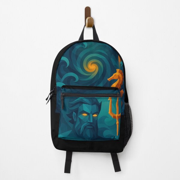 Item preview, Poseidon | The Ocean’s Awakening — Unique Owlic Colorful Cubist Geometry Art Design | Modern Cubism For Water Element Lovers designed and sold by Owlic.artwear.