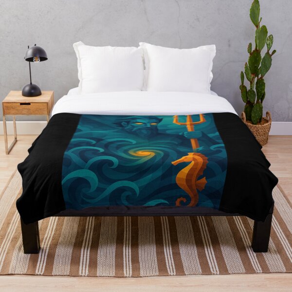 Item preview, Poseidon | The Ocean’s Awakening — Unique Owlic Colorful Cubist Geometry Art Design | Modern Cubism For Water Element Lovers designed and sold by Owlic.artwear.