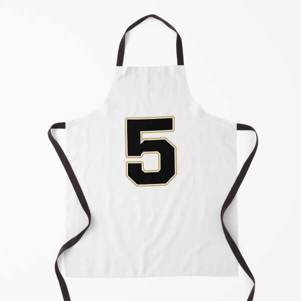 Item preview, Jersey Number 5 / Player Shirt Number Five (Black with Gold Outline) designed and sold by STUDIO-72.