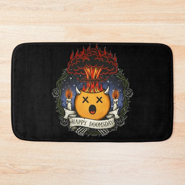 Item preview, HAPPY DOOMSDAY Nuclear Bomb Emoji designed and sold by CoffinsArt.