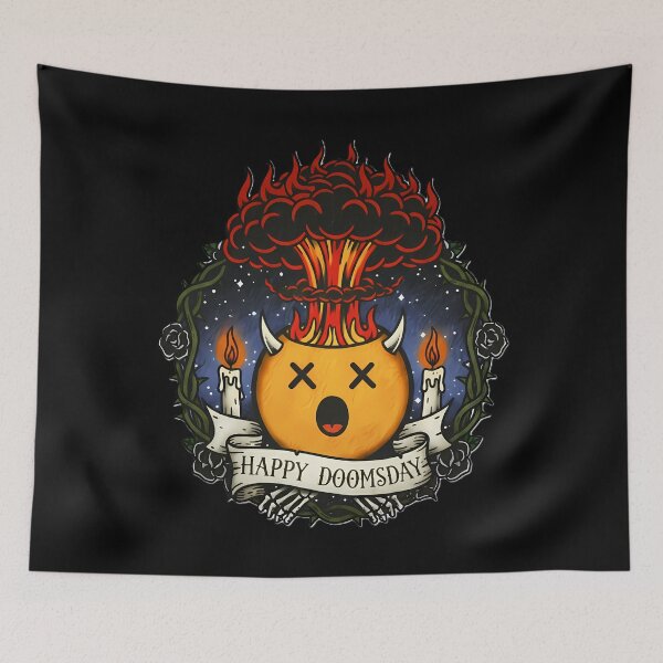 Item preview, HAPPY DOOMSDAY Nuclear Bomb Emoji designed and sold by CoffinsArt.