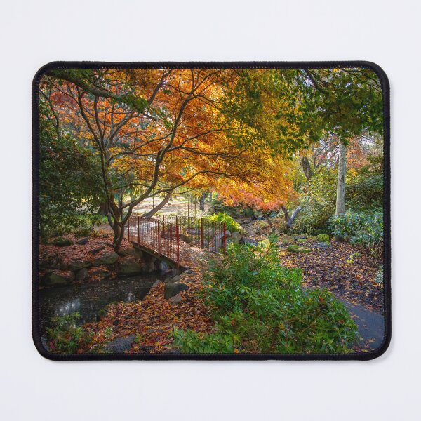 Item preview, Red Bridge of Autumn  designed and sold by Ernie Steven Dickey.