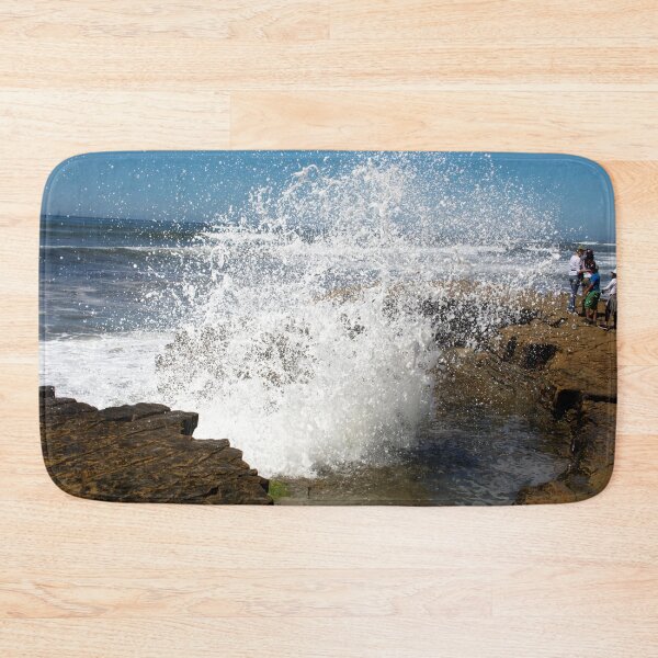 Item preview, Large waves crash into rocks, Cabrillo National Park  designed and sold by Visual-Minds.