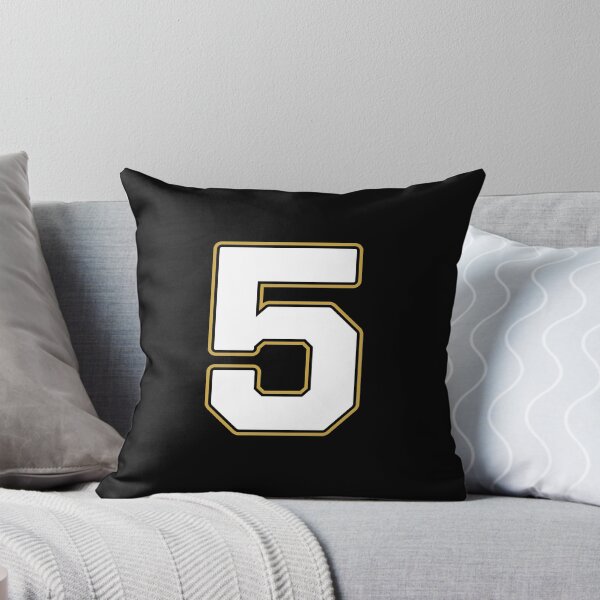 Item preview, Jersey Number 5 / Player Shirt Number Five (White with Gold Outline) designed and sold by STUDIO-72.