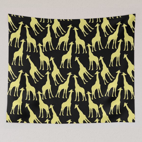 Item preview, Giraffe Pattern - Cute Animal - on Black for giraffe lovers designed and sold by Sajuade.