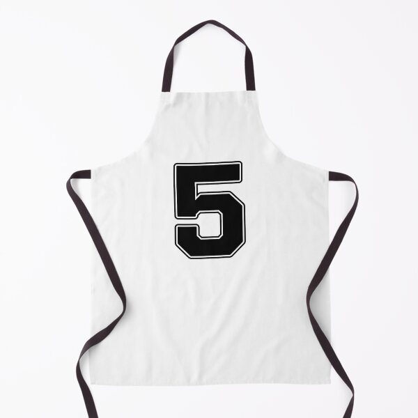 Item preview, Jersey Number 5 / Player Shirt Number Five (Black with Black Outline) designed and sold by STUDIO-72.
