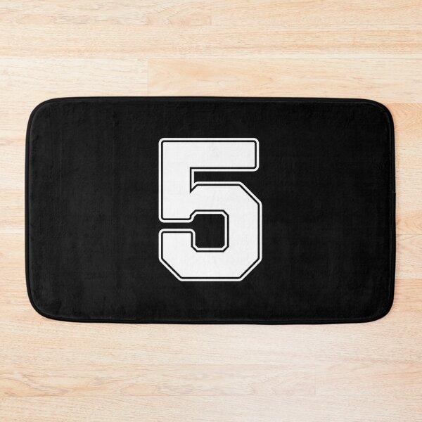 Item preview, Jersey Number 5 / Player Shirt Number Five (White with White Outline) designed and sold by STUDIO-72.