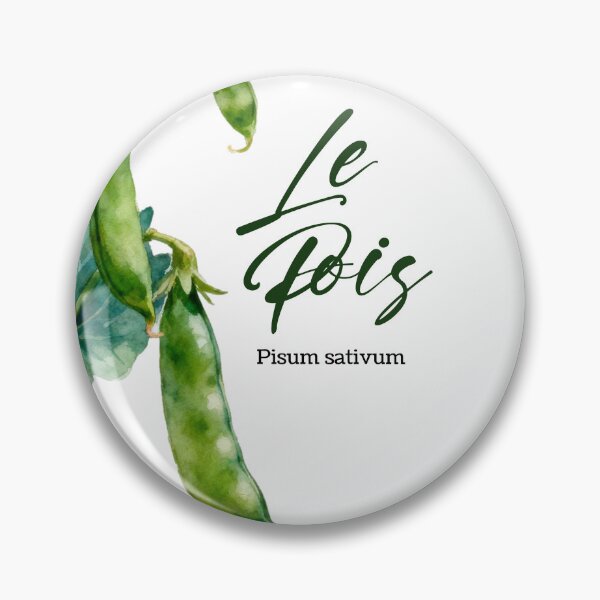 Item preview, Les Pois (Peas) – French Botanical Watercolor Art for Gardeners & Francophiles designed and sold by FrancophileFun.