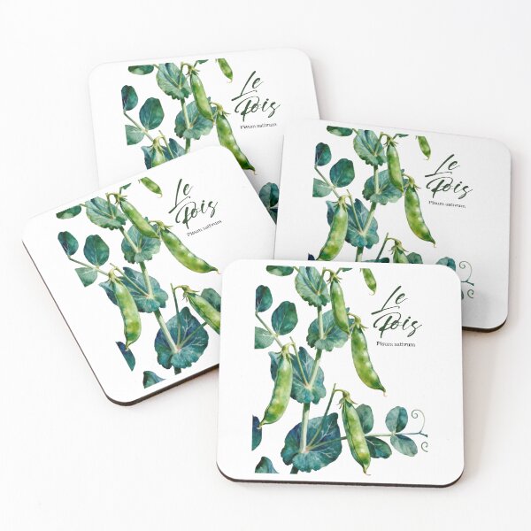 Item preview, Les Pois (Peas) – French Botanical Watercolor Art for Gardeners & Francophiles designed and sold by FrancophileFun.