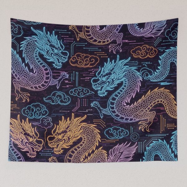 Item preview, Neon Celestial Dragons designed and sold by jumpercat.