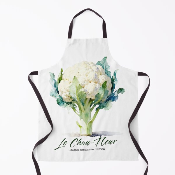 Item preview, Le Chou-fleur (Cauliflower) – French Botanical Watercolor Art for Gardeners & Francophiles designed and sold by FrancophileFun.