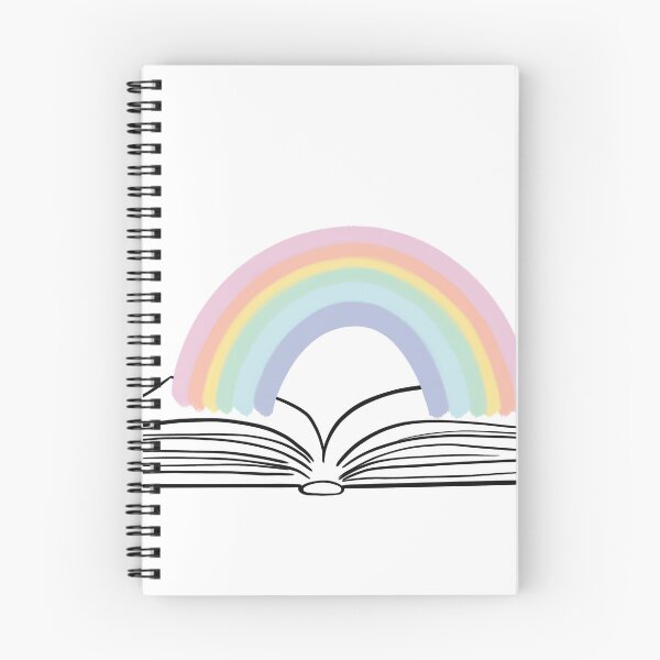 Artikelvorschau, Pastellfarbener Regenbogen über einem offenen Buch – Träumerkunst entworfen und verkauft von EverythingAshh.