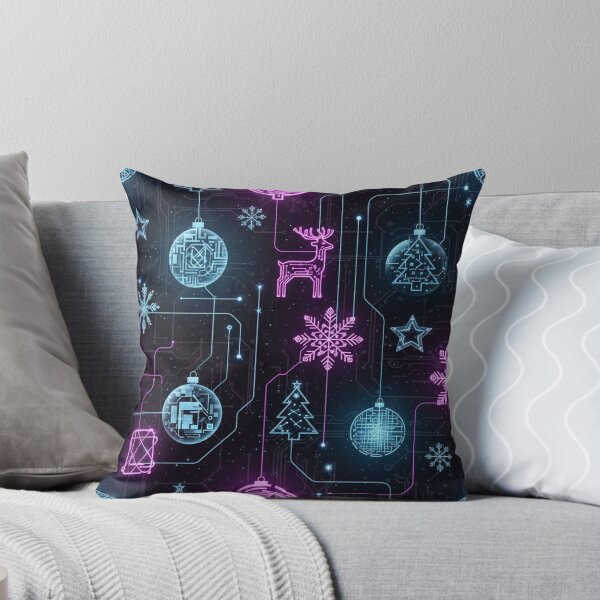Item preview, Neon Tech Christmas Pattern designed and sold by jumpercat.