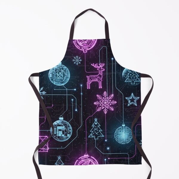 Item preview, Neon Tech Christmas Pattern designed and sold by jumpercat.