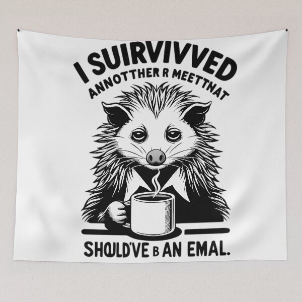 Artikelvorschau, Lustiges Büro-Opossum-Shirt – Meeting hätte eine E-Mail sein sollen – Geschenk für Kollegen entworfen und verkauft von DrawDrip.