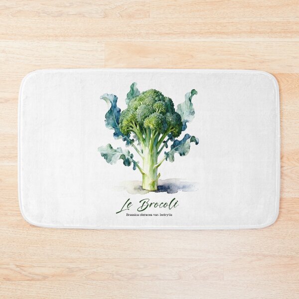 Item preview, Le Brocoli (Broccoli) – French Botanical Watercolor Art for Gardeners & Francophiles designed and sold by FrancophileFun.