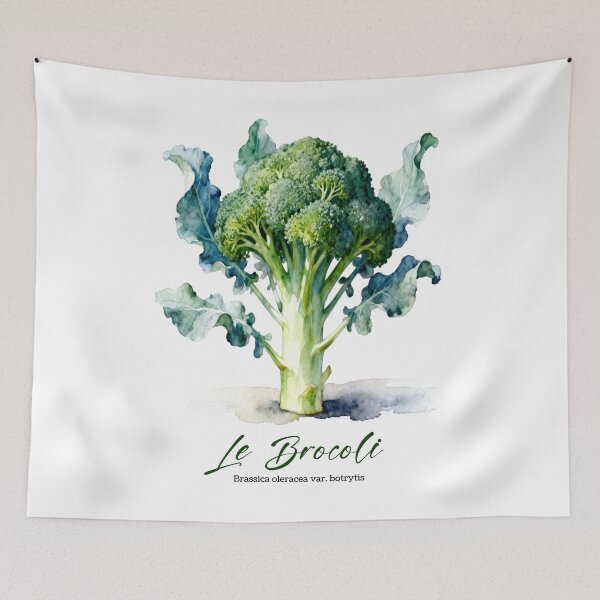 Item preview, Le Brocoli (Broccoli) – French Botanical Watercolor Art for Gardeners & Francophiles designed and sold by FrancophileFun.
