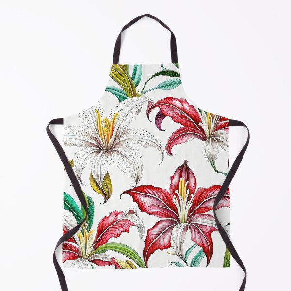 Item preview, Abstract Tropical Lily Flowers Pattern designed and sold by LanaGustavsson.