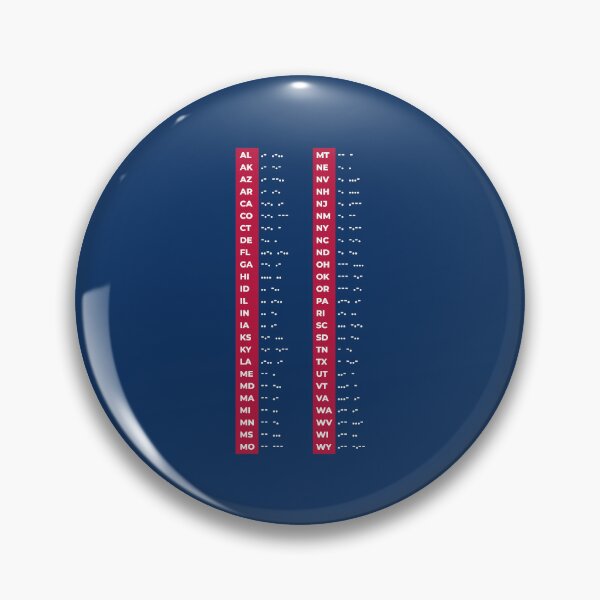 Item preview, 50 US States Abbreviations – Morse Code Flag Edition designed and sold by AnnSign.