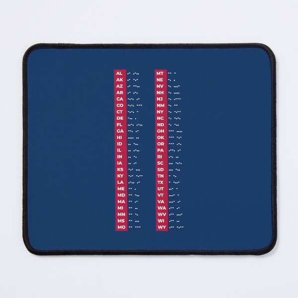 Item preview, 50 US States Abbreviations – Morse Code Flag Edition designed and sold by AnnSign.