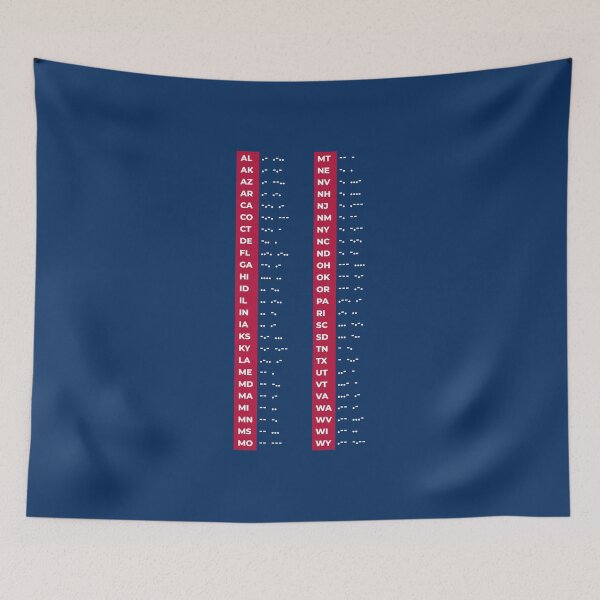 Item preview, 50 US States Abbreviations – Morse Code Flag Edition designed and sold by AnnSign.