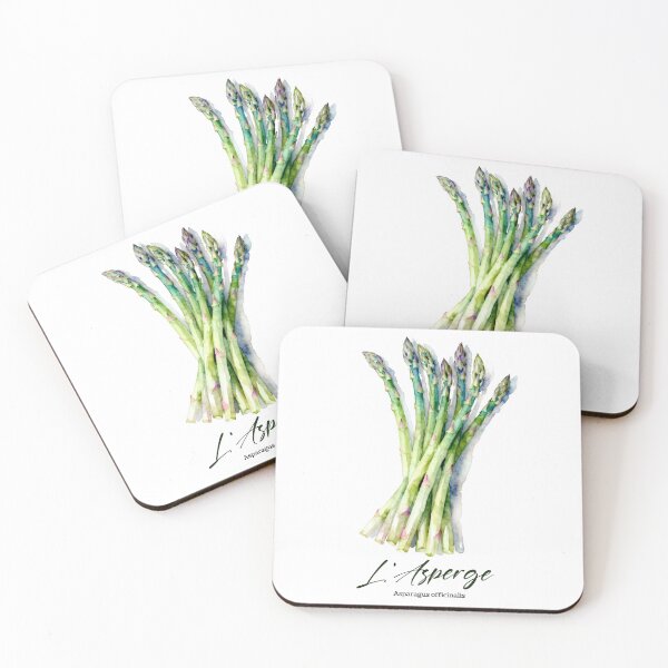 Aperçu de l'œuvre L’Asperge – Aquarelles botaniques françaises pour jardiniers et francophiles créée et vendue par FrancophileFun.