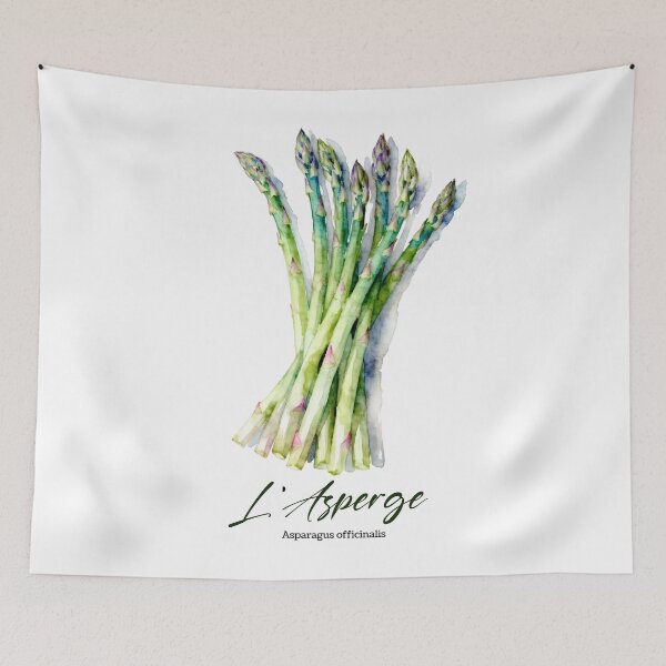 Item preview, L’Asperge (Asparagus) – French Botanical Watercolor Art for Gardeners & Francophiles designed and sold by FrancophileFun.
