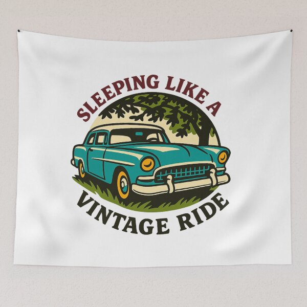 Item preview, Sleeping Like a Vintage Ride Retro Car designed and sold by Galskap.