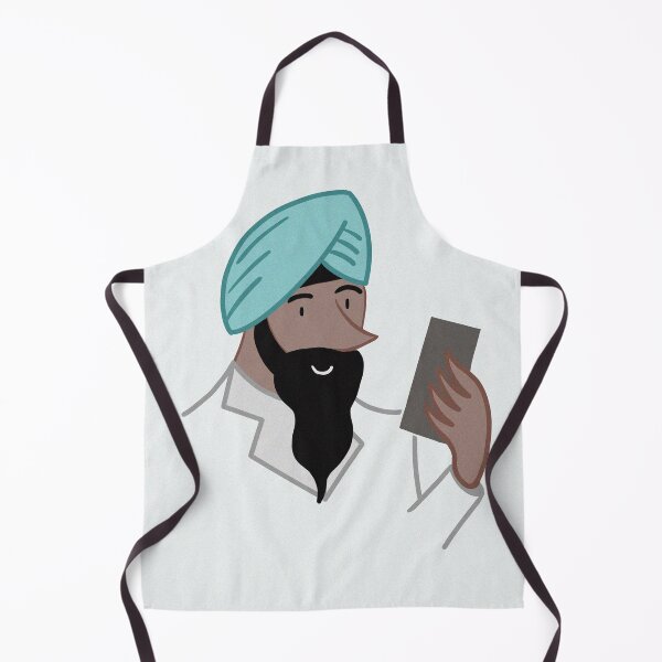 Item preview, Asian Sikh or Hindu Indian man looking at a mobile phone illustration art designed and sold by Vintage Designs +.