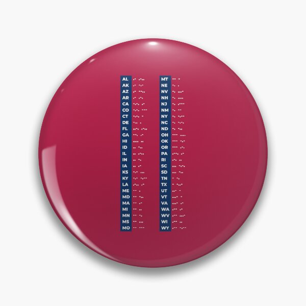 Item preview, 50 US States Abbreviations – Morse Code Red-Blue Chart designed and sold by AnnSign.