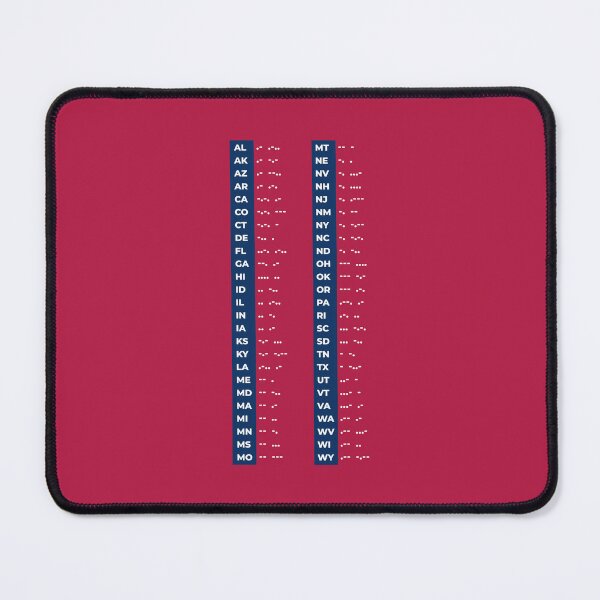 Item preview, 50 US States Abbreviations – Morse Code Red-Blue Chart designed and sold by AnnSign.