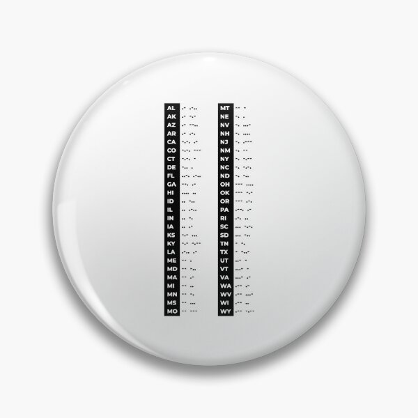 Item preview, 50 US States Abbreviations – Minimal Black Chart designed and sold by AnnSign.