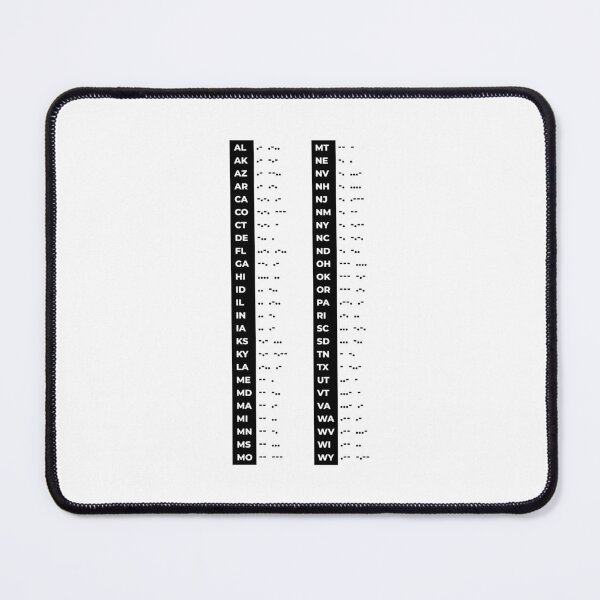 Item preview, 50 US States Abbreviations – Minimal Black Chart designed and sold by AnnSign.