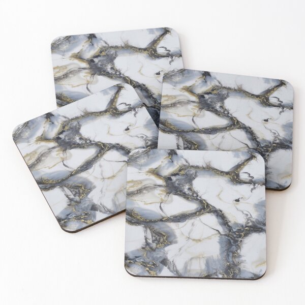 Item preview, White Marble Resin Abstract with Gold Veins designed and sold by Jordannem.