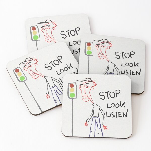 Item preview, Stop Look Listen designed and sold by Vintage Designs +.