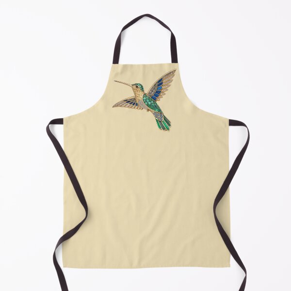 Item preview, Elegant emerald-and-sapphire hummingbird brooch designed and sold by VivoStudio.