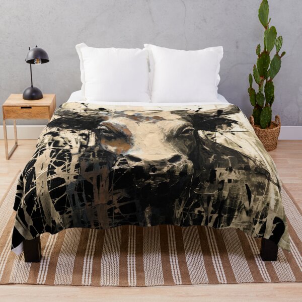 Item preview, Beige Black Bull Abstract designed and sold by caracatita75.