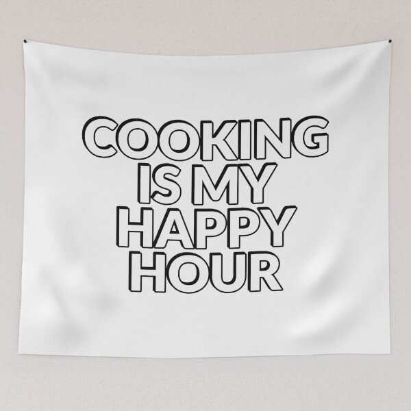 Item preview, Cooking Is My Happy Hour designed and sold by Inspirationmotivation.