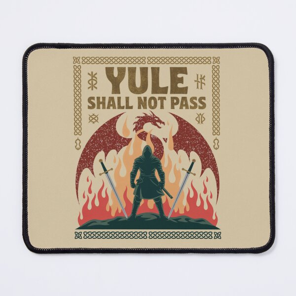 Item preview, Yule Shall Not Pass Fantasy Medieval Holiday Design designed and sold by FreshVibe Prints.