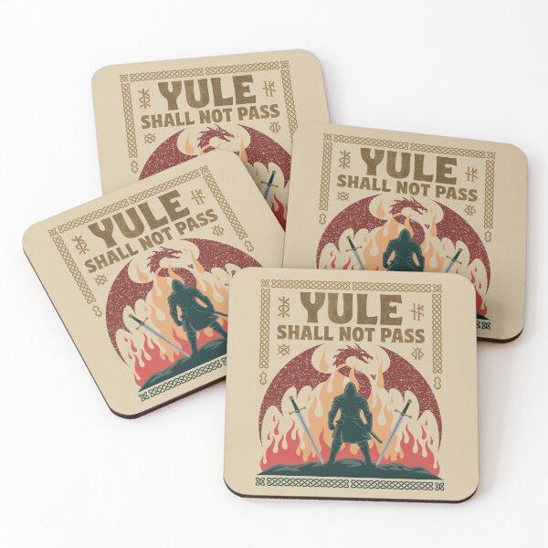 Item preview, Yule Shall Not Pass Fantasy Medieval Holiday Design designed and sold by FreshVibe Prints.