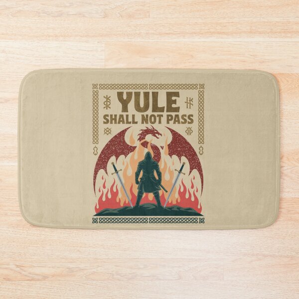 Item preview, Yule Shall Not Pass Fantasy Medieval Holiday Design designed and sold by FreshVibe Prints.