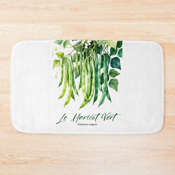 Item preview, Le Haricot Vert (Green Bean) – French Botanical Watercolor Art for Gardeners & Francophiles designed and sold by FrancophileFun.