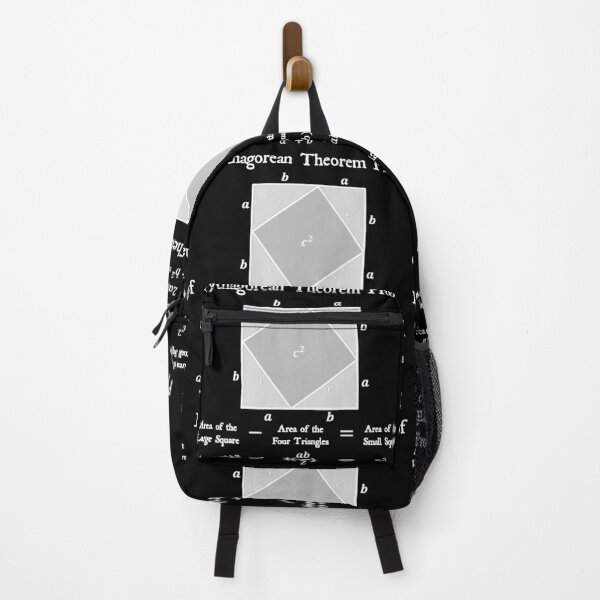 Item preview, Nerdy Vintage  Pythagorean Theorem Proof Math Teacher White Text designed and sold by MathWare MathClips.