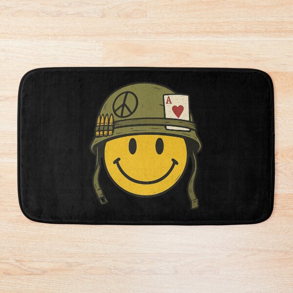 Item preview, Smiley Face Combat Helmet Veteran Graphic — Peace, Ace of Hearts, Bullets designed and sold by getpressedshirt.