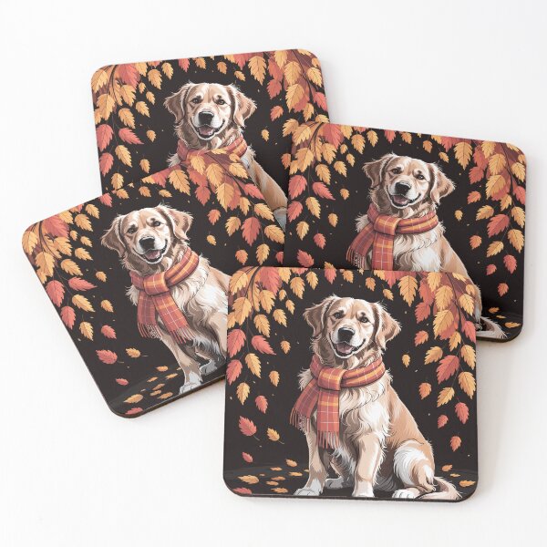 Item preview, Golden Retrievers Hello Autumn Leaf Fall For Dog Lover designed and sold by EntroRhim.