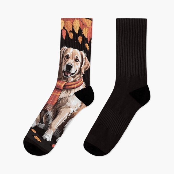 Item preview, Golden Retrievers Hello Autumn Leaf Fall For Dog Lover designed and sold by EntroRhim.