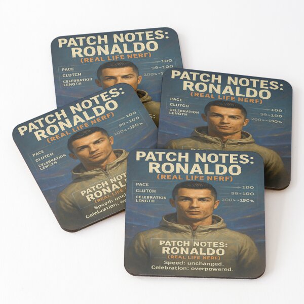 Item preview, Patch Notes Cristiano Ronaldo — Real Life Nerf Football Gamer designed and sold by POD DYNASTY | Original Print On Demand T-Shirt Graphics.